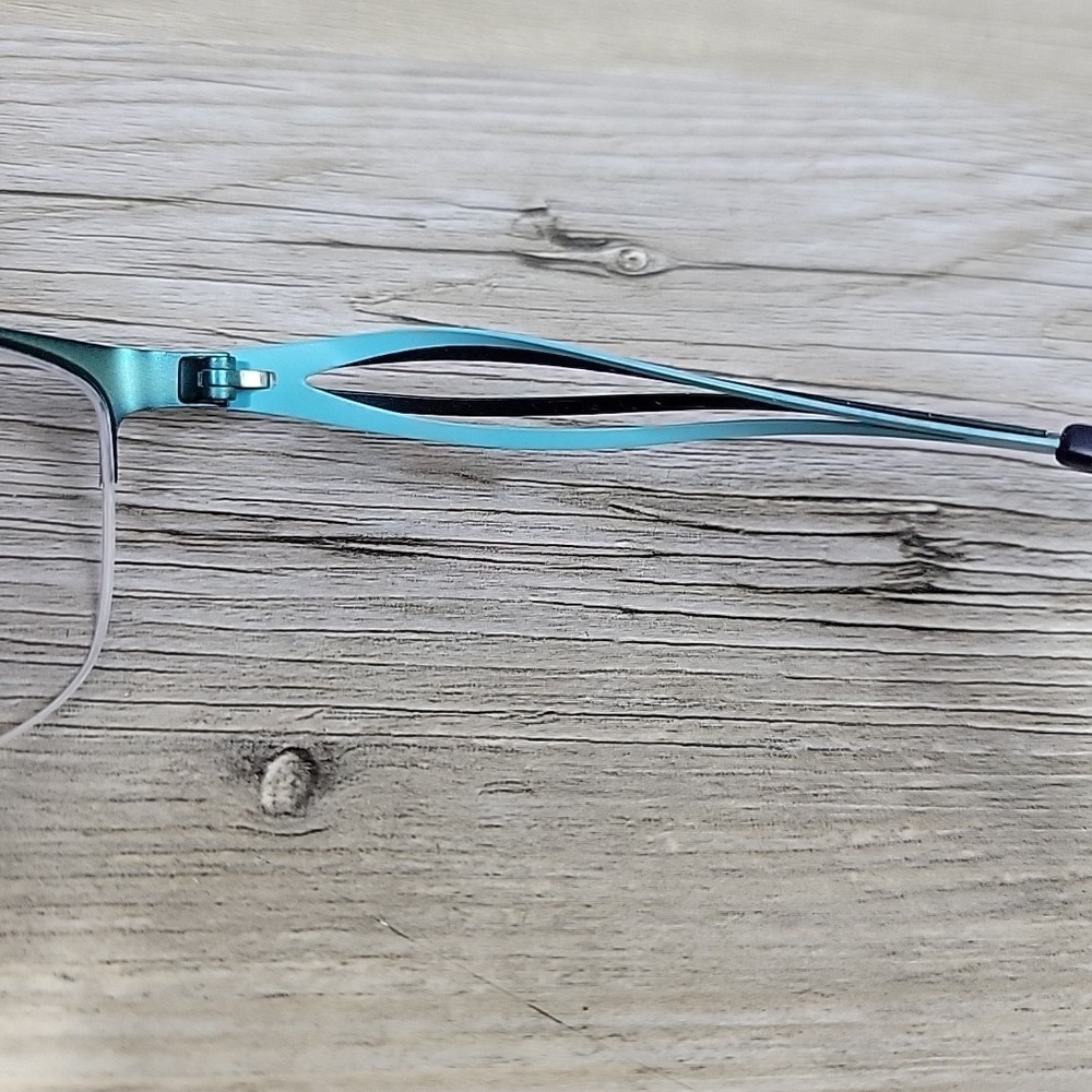 FUZION‎ mod# FUAF65 Eyeglasses Frames Blue Twist  Netal Half Rim 53-17 140mm SST - Picture 9 of 15